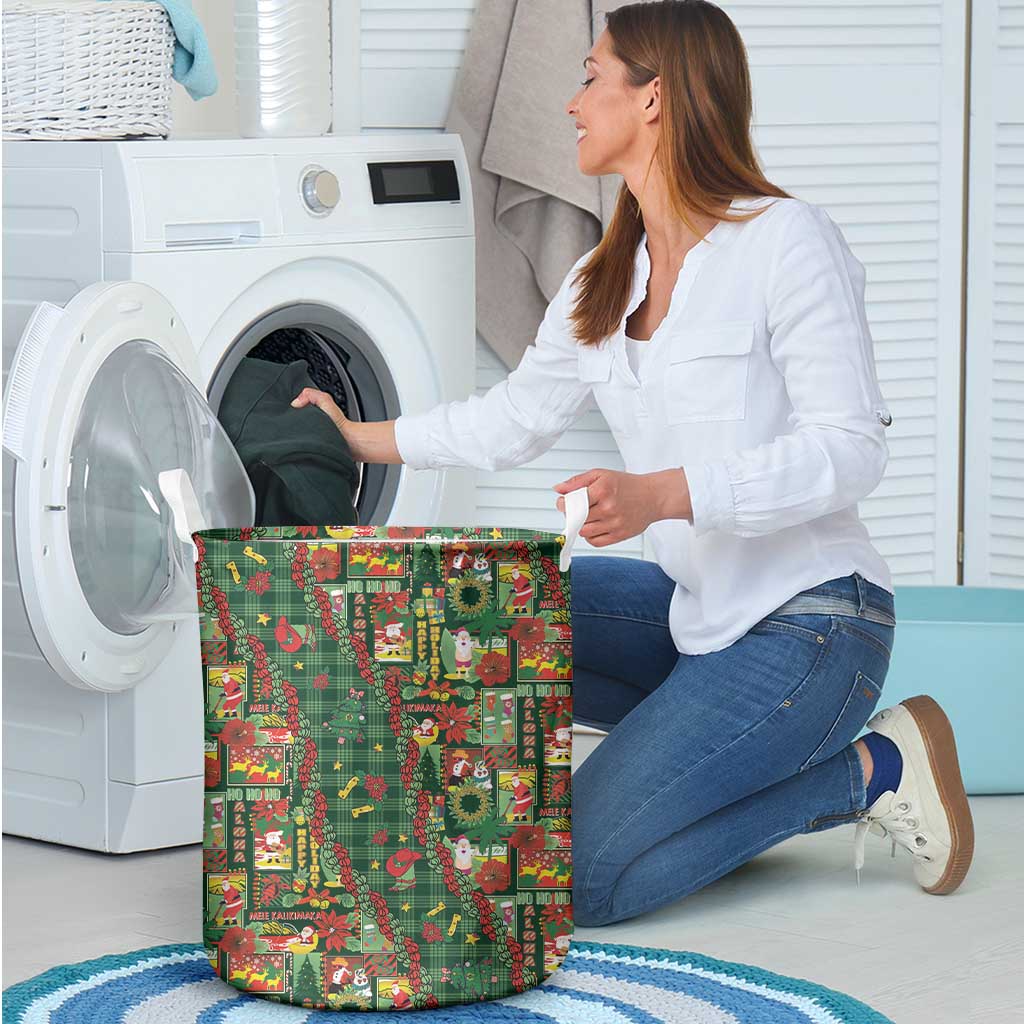 Mele Kalikimaka Pakalana Pikake Lei Laundry Basket Hawaiian Rodeo Paniolo Ulaula Palaka LT9 - Polynesian Pride
