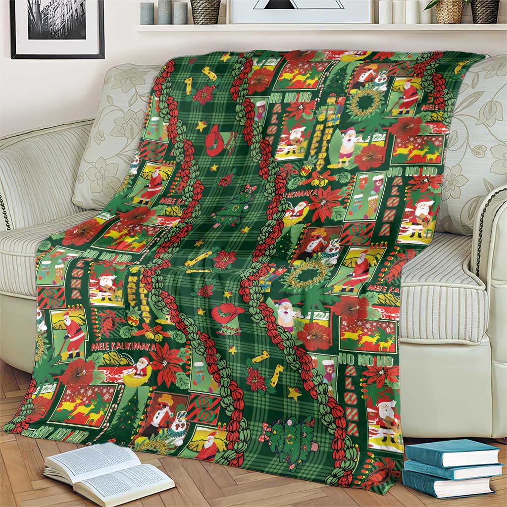 Mele Kalikimaka Pakalana Pikake Lei Blanket Hawaiian Rodeo Paniolo Ulaula Palaka - Polynesian Pride