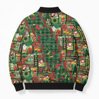 Mele Kalikimaka Pakalana Pikake Lei Bomber Puffer Jacket Hawaiian Rodeo Paniolo Ulaula Palaka LT9 - Polynesian Pride