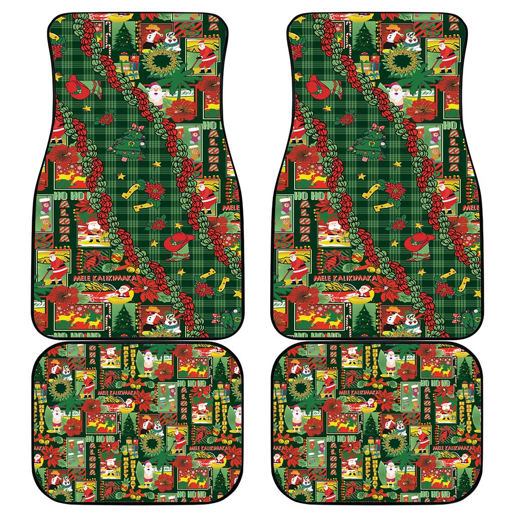 Mele Kalikimaka Pakalana Pikake Lei Car Mats Hawaiian Rodeo Paniolo Ulaula Palaka - Polynesian Pride