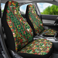 Mele Kalikimaka Pakalana Pikake Lei Car Seat Cover Hawaiian Rodeo Paniolo Ulaula Palaka - Polynesian Pride