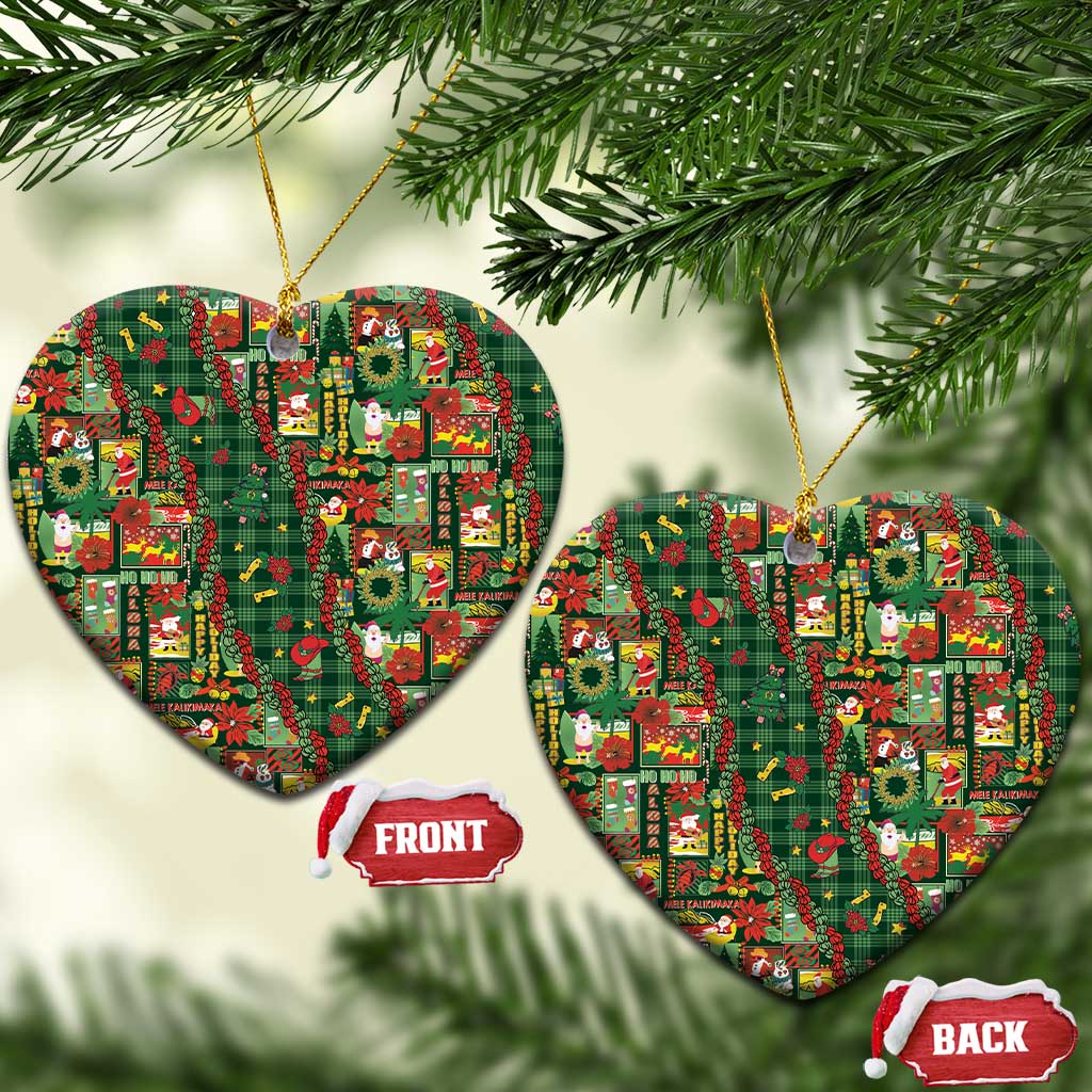 Mele Kalikimaka Pakalana Pikake Lei Ceramic Ornament Hawaiian Rodeo Paniolo Ulaula Palaka - Polynesian Pride