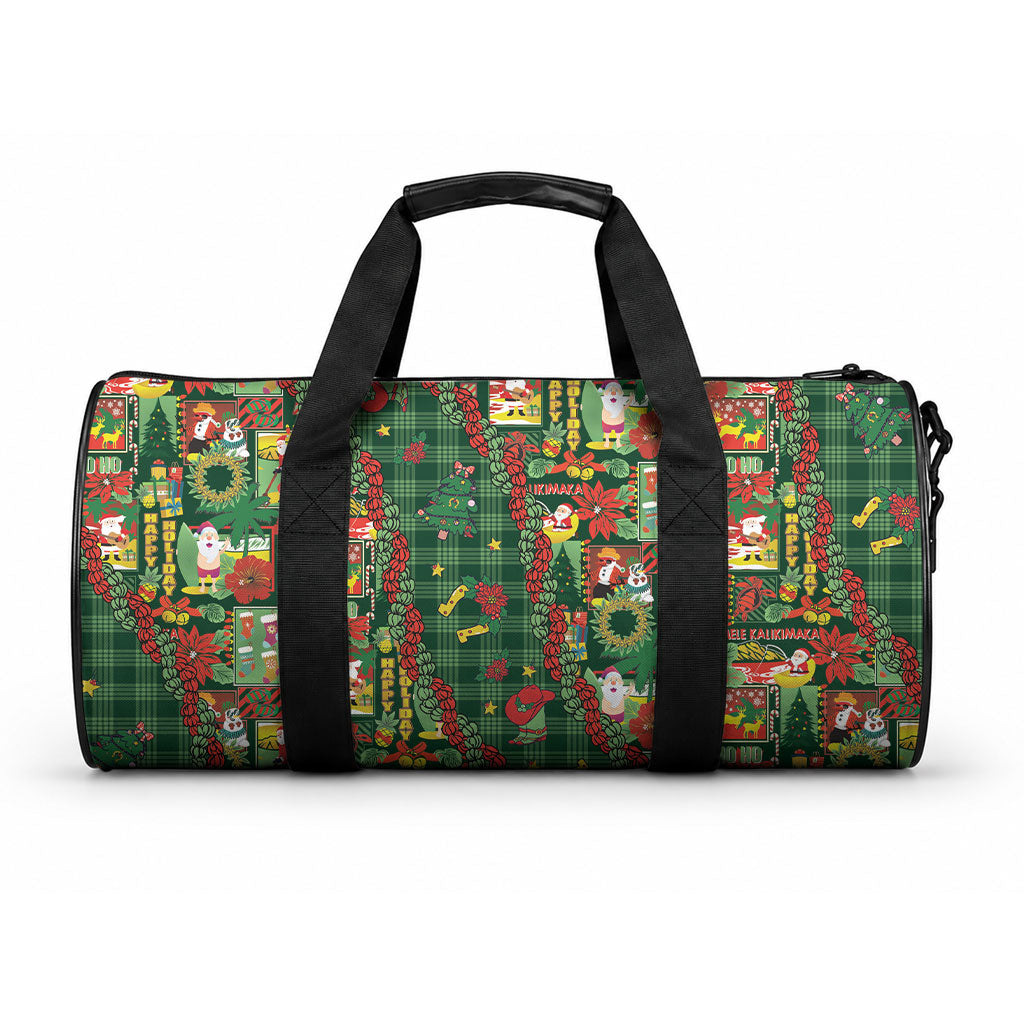 Mele Kalikimaka Pakalana Pikake Lei Duffle Bag Hawaiian Rodeo Paniolo Ulaula Palaka LT9 One size Red - Polynesian Pride