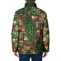 Mele Kalikimaka Pakalana Pikake Lei Padded Jacket Hawaiian Rodeo Paniolo Ulaula Palaka LT9 - Polynesian Pride
