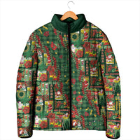 Mele Kalikimaka Pakalana Pikake Lei Padded Jacket Hawaiian Rodeo Paniolo Ulaula Palaka LT9 - Polynesian Pride