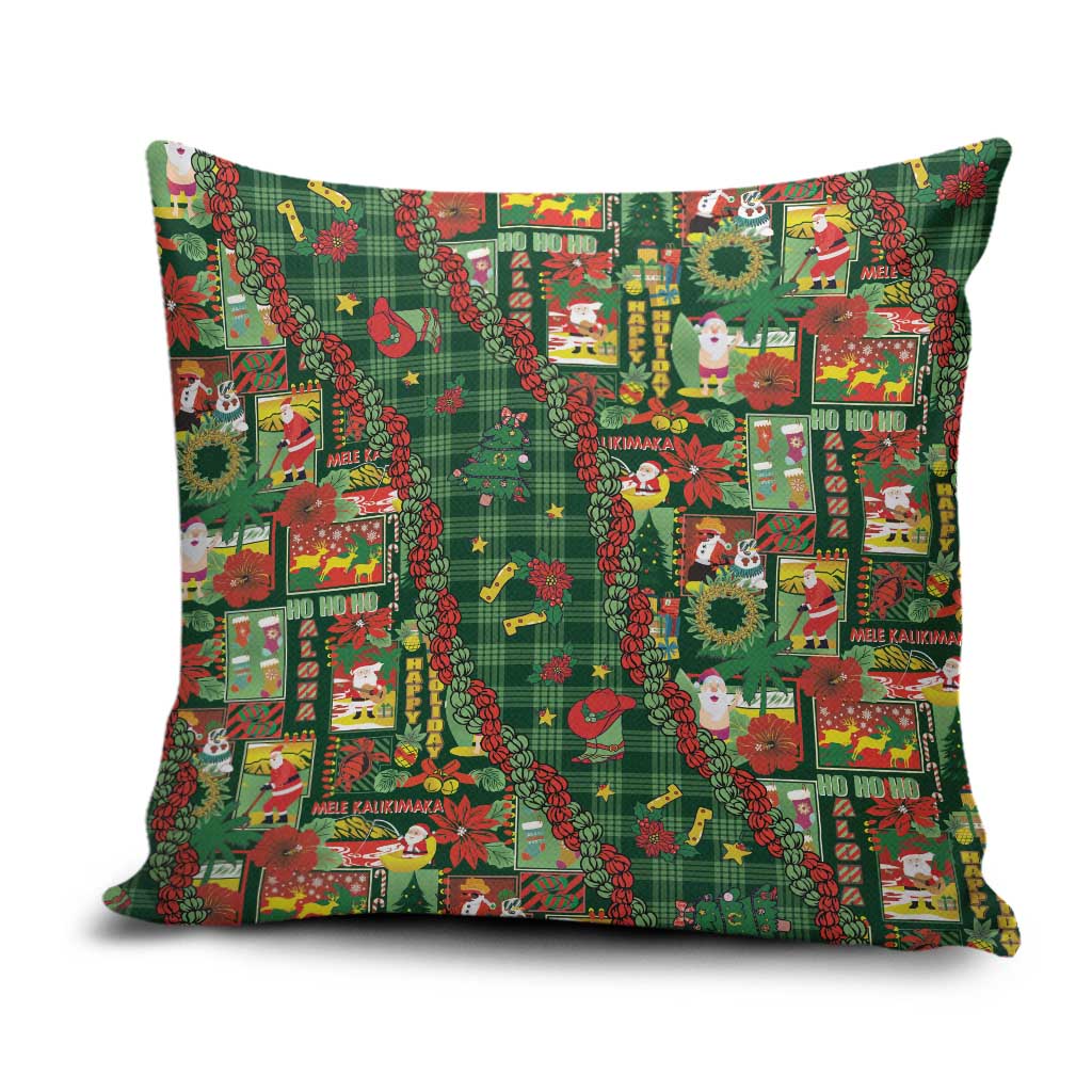 Mele Kalikimaka Pakalana Pikake Lei Pillow Cover Hawaiian Rodeo Paniolo Ulaula Palaka - Polynesian Pride