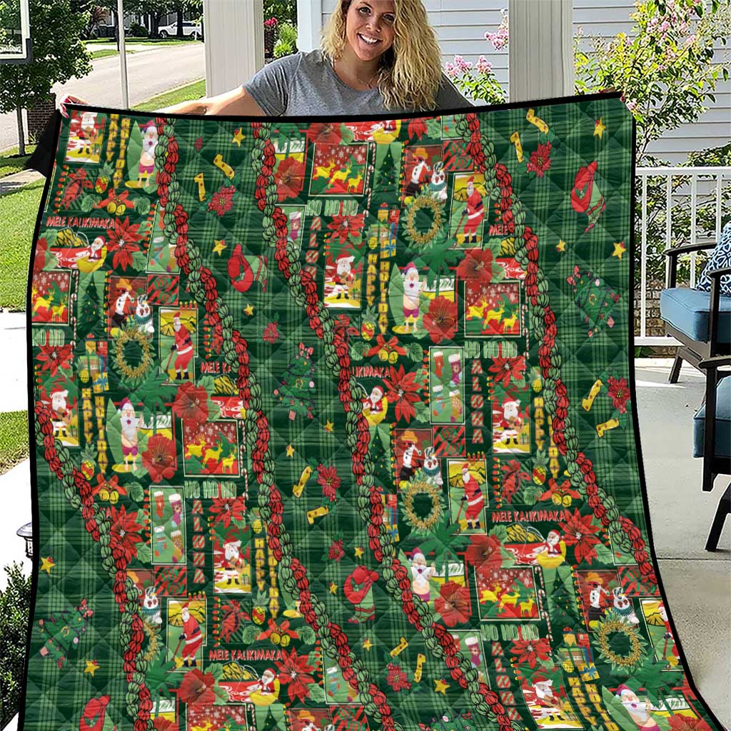 Mele Kalikimaka Pakalana Pikake Lei Quilt Hawaiian Rodeo Paniolo Ulaula Palaka - Polynesian Pride