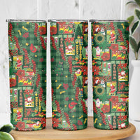 Mele Kalikimaka Pakalana Pikake Lei Skinny Tumbler Hawaiian Rodeo Paniolo Ulaula Palaka - Polynesian Pride