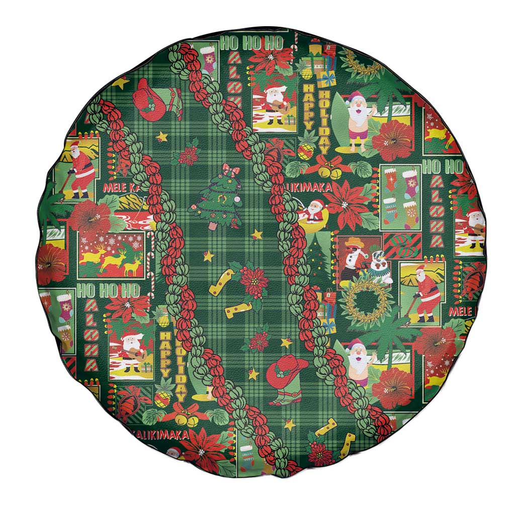 Mele Kalikimaka Pakalana Pikake Lei Spare Tire Cover Hawaiian Rodeo Paniolo Ulaula Palaka - Polynesian Pride