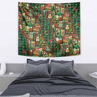 Mele Kalikimaka Pakalana Pikake Lei Tapestry Hawaiian Rodeo Paniolo Ulaula Palaka - Polynesian Pride