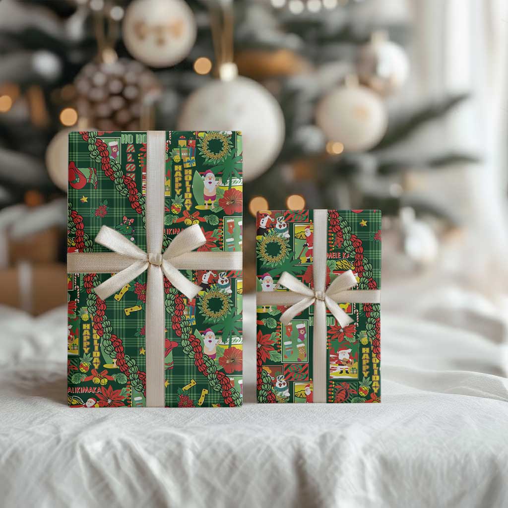 Mele Kalikimaka Pakalana Pikake Lei Wrapping Paper Hawaiian Rodeo Paniolo Ulaula Palaka - Polynesian Pride
