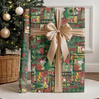 Mele Kalikimaka Pakalana Pikake Lei Wrapping Paper Hawaiian Rodeo Paniolo Ulaula Palaka - Polynesian Pride