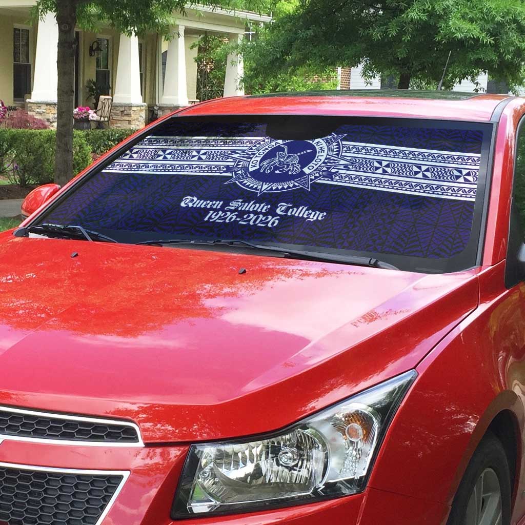 Tonga Queen Salote College 100 years Auto Sun Shade QSC 1926-2026 Tongan Pattern LT9 - Polynesian Pride