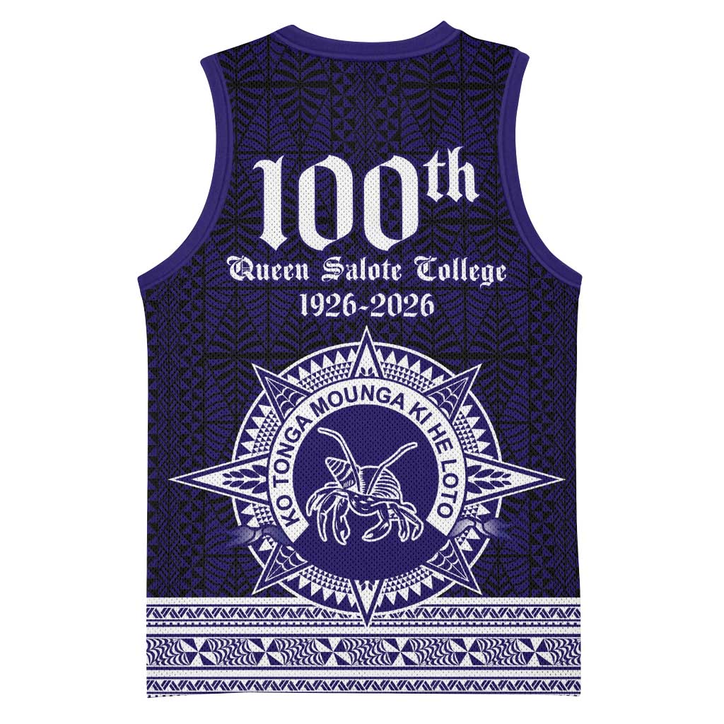 Tonga Queen Salote College 100 years Basketball Jersey QSC 1926-2026 Tongan Pattern LT9 - Polynesian Pride