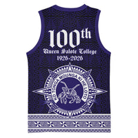 Tonga Queen Salote College 100 years Basketball Jersey QSC 1926-2026 Tongan Pattern LT9 - Polynesian Pride