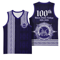 Tonga Queen Salote College 100 years Basketball Jersey QSC 1926-2026 Tongan Pattern LT9 - Polynesian Pride