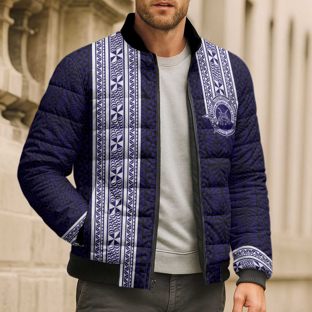 Tonga Queen Salote College 100 years Bomber Puffer Jacket QSC 1926-2026 Tongan Pattern LT9 - Polynesian Pride