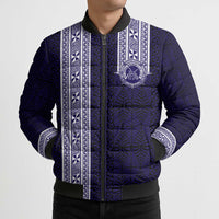 Tonga Queen Salote College 100 years Bomber Puffer Jacket QSC 1926-2026 Tongan Pattern LT9 - Polynesian Pride