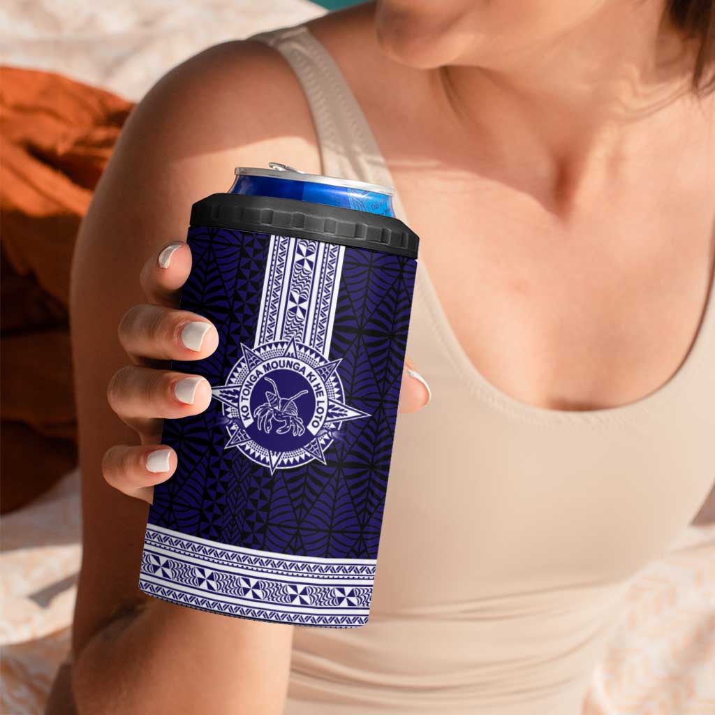 Tonga Queen Salote College 100 years 4 in 1 Can Cooler Tumbler QSC 1926-2026 Tongan Pattern LT9 - Polynesian Pride