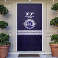 Tonga Queen Salote College 100 years Door Cover QSC 1926-2026 Tongan Pattern LT9 Blue - Polynesian Pride