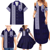 Tonga Queen Salote College 100 years Family Matching Summer Maxi Dress and Hawaiian Shirt QSC 1926-2026 Tongan Pattern