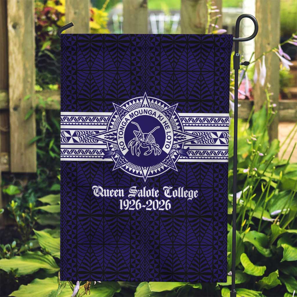 Tonga Queen Salote College 100 years Garden Flag QSC 1926-2026 Tongan Pattern LT9 Garden Flag Blue - Polynesian Pride