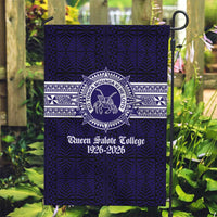 Tonga Queen Salote College 100 years Garden Flag QSC 1926-2026 Tongan Pattern LT9 Garden Flag Blue - Polynesian Pride