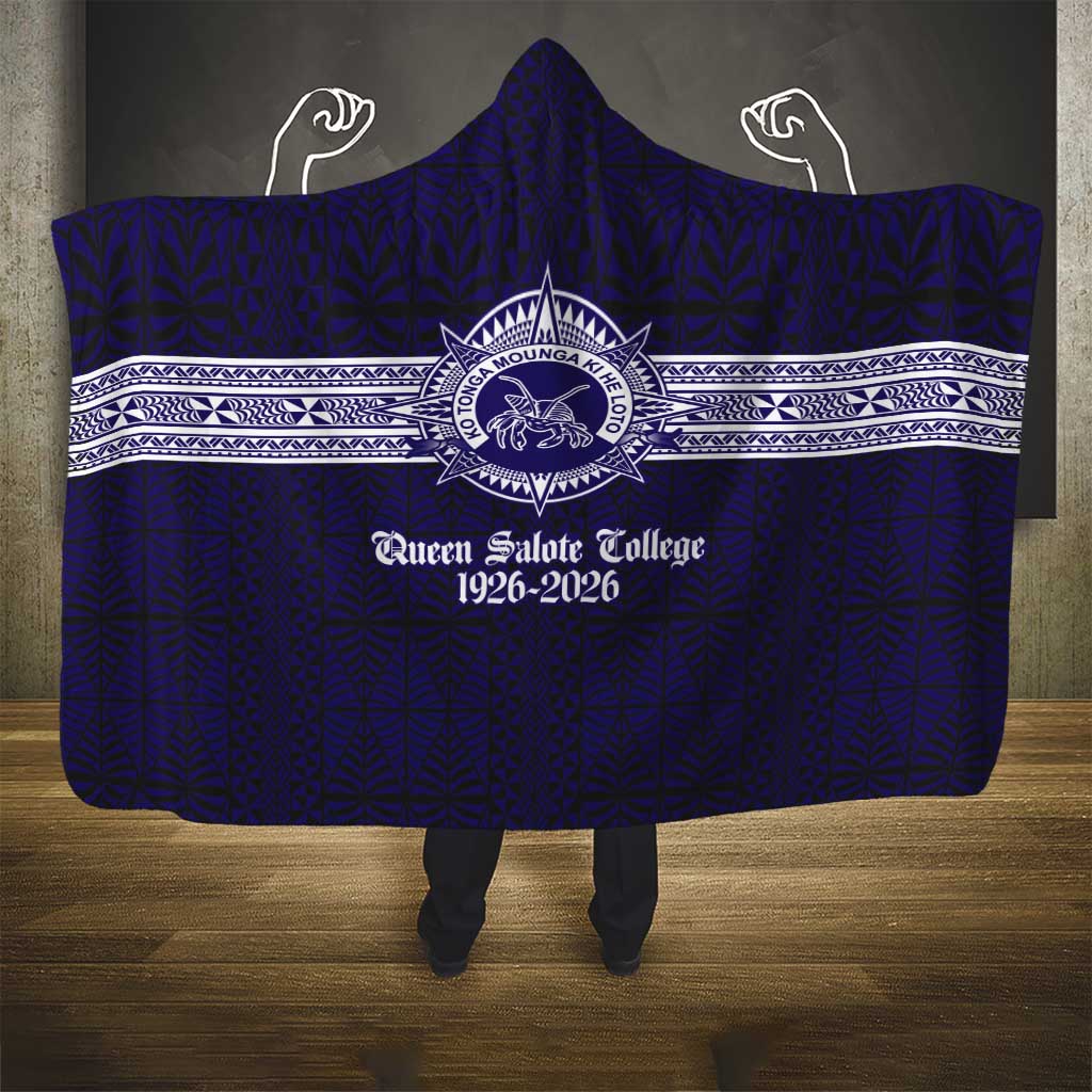 Tonga Queen Salote College 100 years Hooded Blanket QSC 1926-2026 Tongan Pattern LT9 - Polynesian Pride