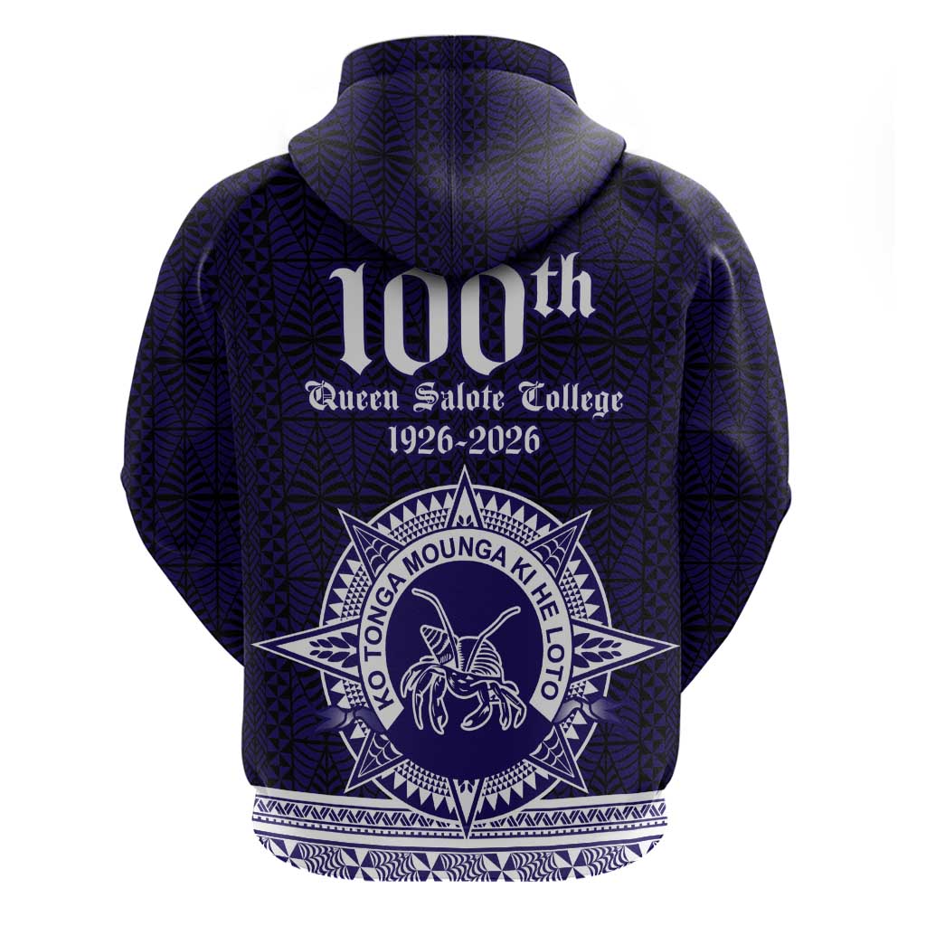 Tonga Queen Salote College 100 years Hoodie QSC 1926-2026 Tongan Pattern LT9 - Polynesian Pride
