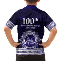 Tonga Queen Salote College 100 years Kid Hawaiian Shirt QSC 1926-2026 Tongan Pattern