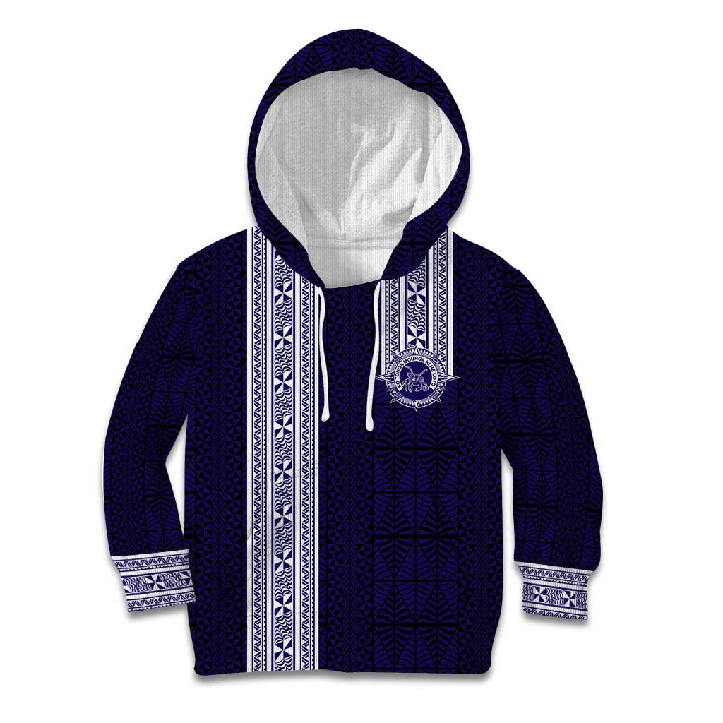 Tonga Queen Salote College 100 years Kid Hoodie QSC 1926-2026 Tongan Pattern LT9 Hoodie Blue - Polynesian Pride