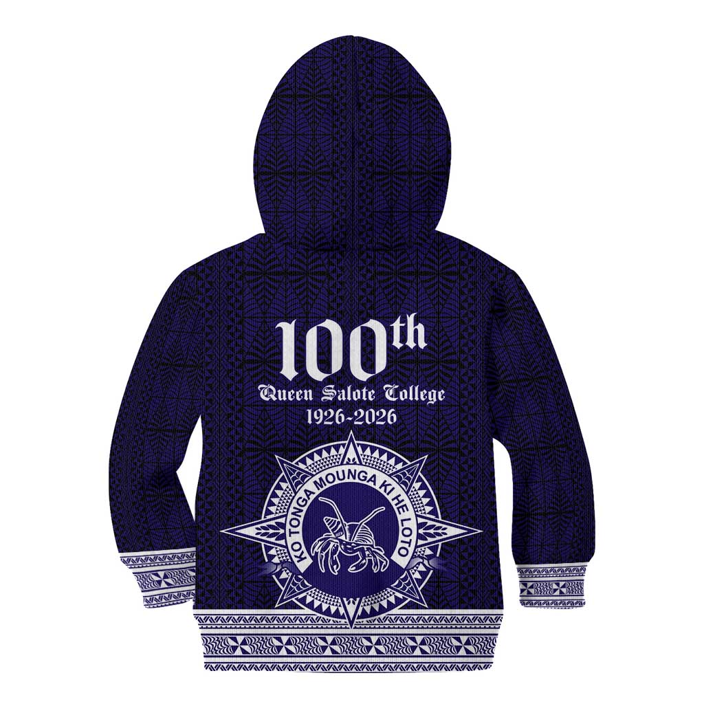 Tonga Queen Salote College 100 years Kid Hoodie QSC 1926-2026 Tongan Pattern LT9 - Polynesian Pride