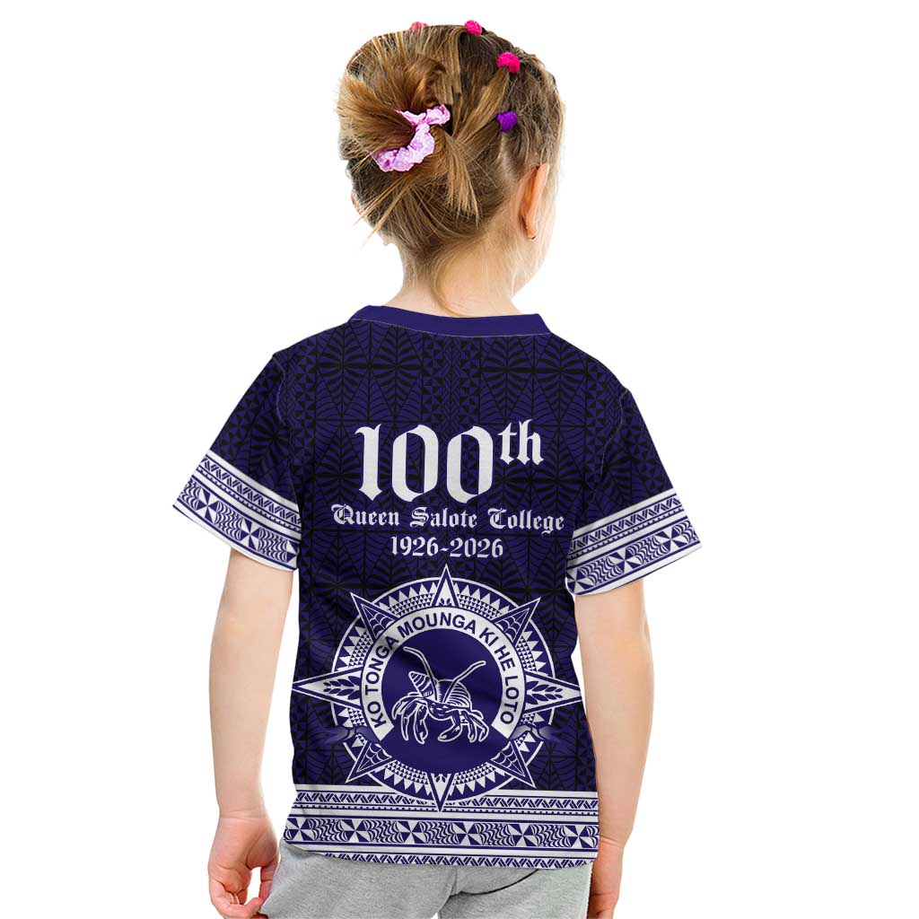 Tonga Queen Salote College 100 years Kid T Shirt QSC 1926-2026 Tongan Pattern LT9 - Polynesian Pride