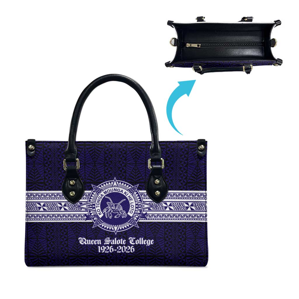 Tonga Queen Salote College 100 years Leather Bag QSC 1926-2026 Tongan Pattern LT9 - Polynesian Pride