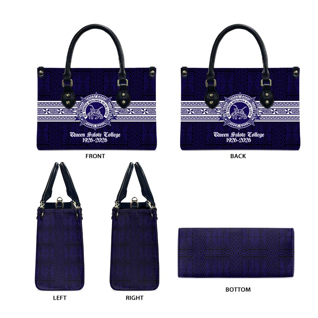Tonga Queen Salote College 100 years Leather Bag QSC 1926-2026 Tongan Pattern LT9 - Polynesian Pride