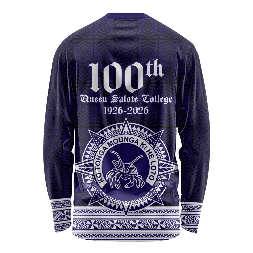 Tonga Queen Salote College 100 years Long Sleeve Shirt QSC 1926-2026 Tongan Pattern