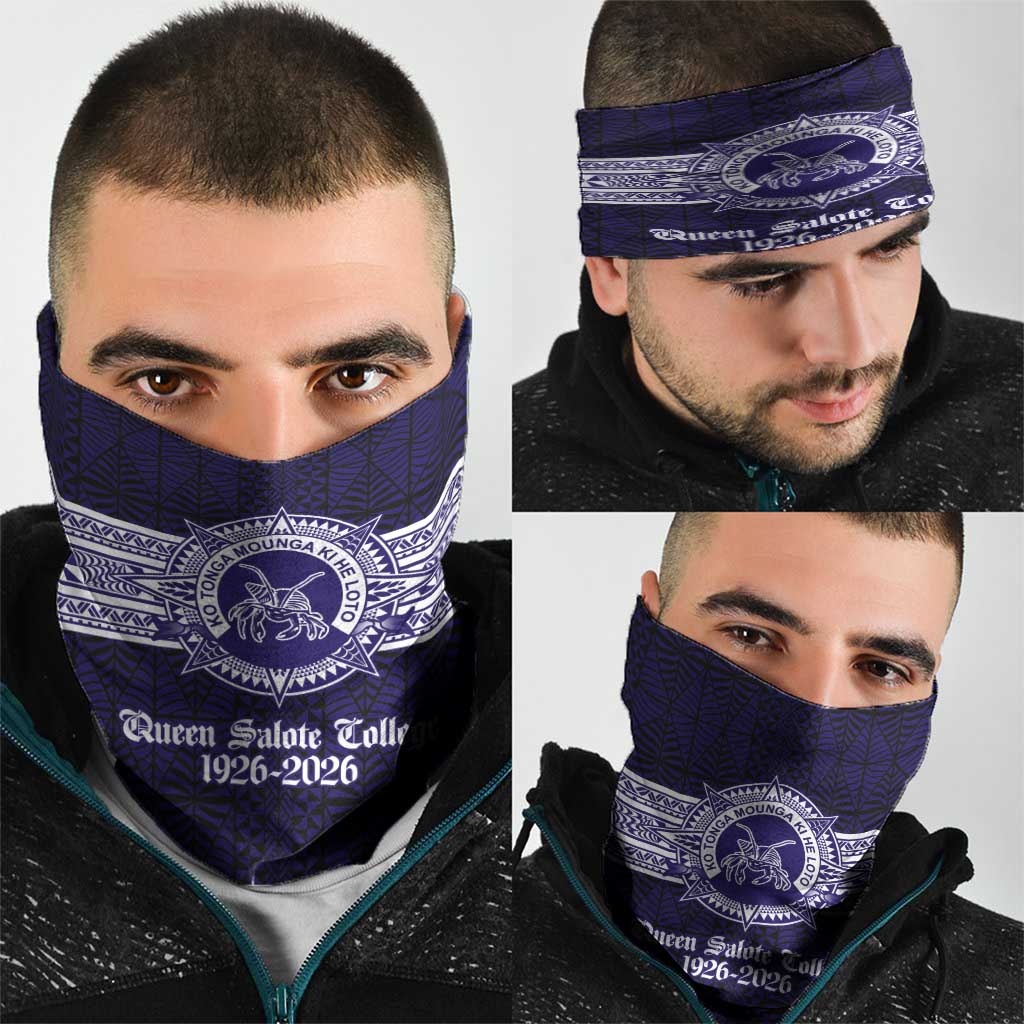 Tonga Queen Salote College 100 years Neck Gaiter QSC 1926-2026 Tongan Pattern LT9 - Polynesian Pride