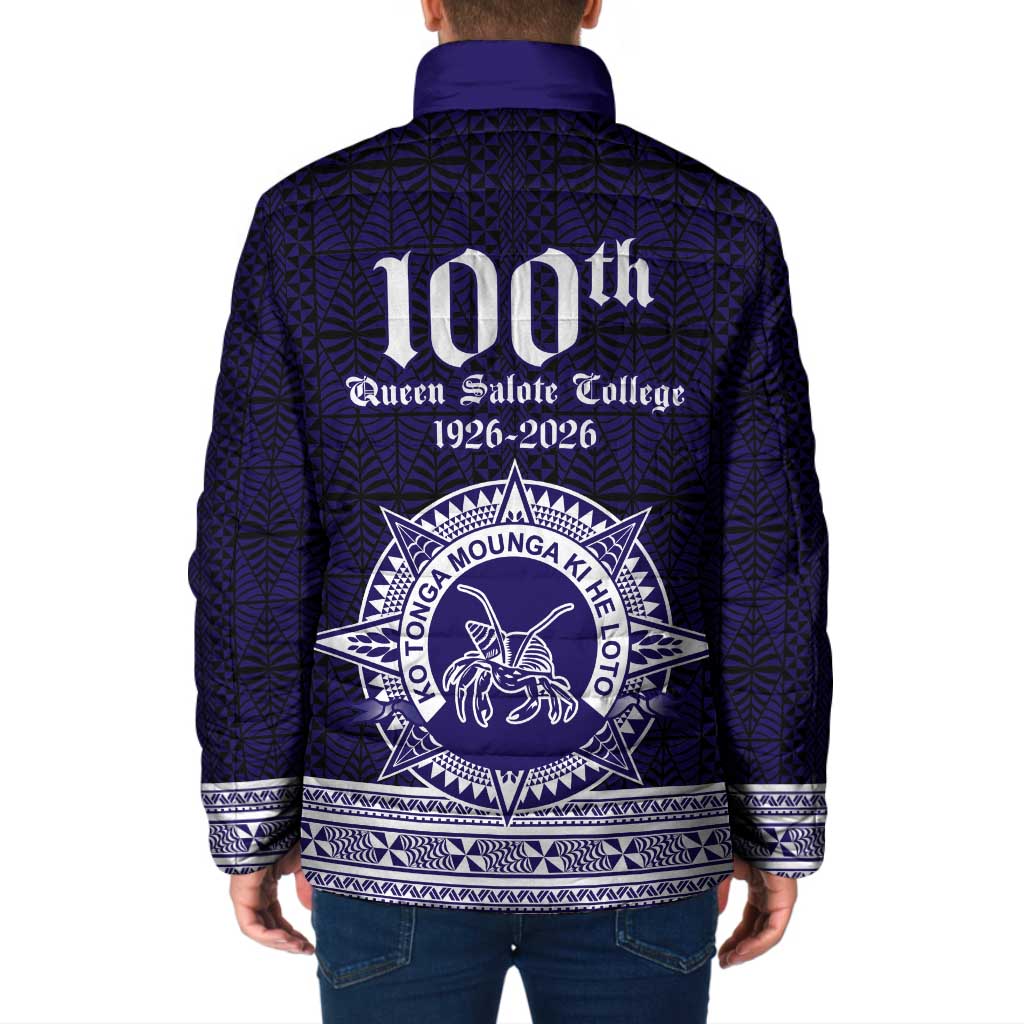 Tonga Queen Salote College 100 years Padded Jacket QSC 1926-2026 Tongan Pattern LT9 - Polynesian Pride