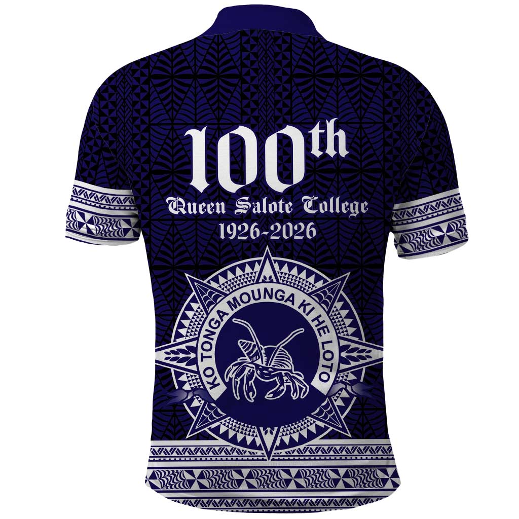 Tonga Queen Salote College 100 years Polo Shirt QSC 1926-2026 Tongan Pattern LT9 - Polynesian Pride