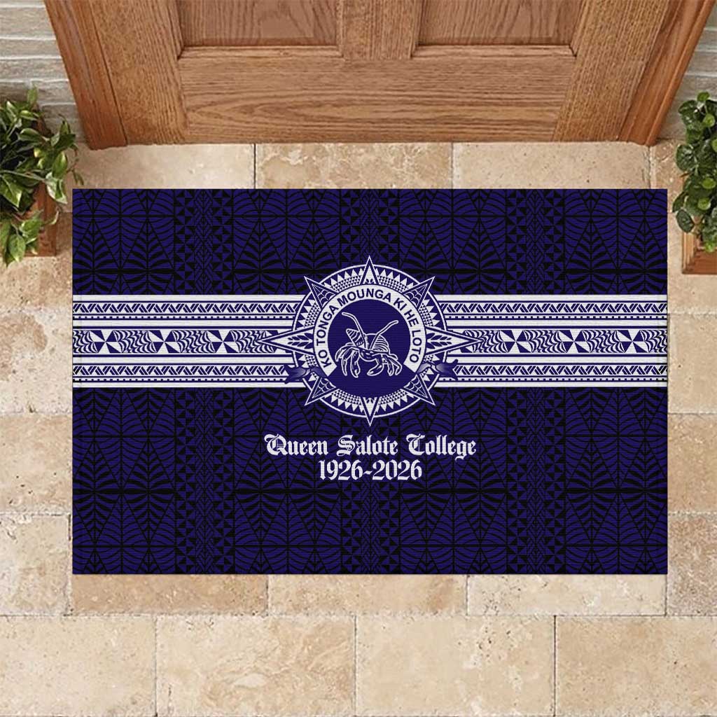 Tonga Queen Salote College 100 years Rubber Doormat QSC 1926-2026 Tongan Pattern