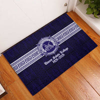 Tonga Queen Salote College 100 years Rubber Doormat QSC 1926-2026 Tongan Pattern LT9 - Polynesian Pride