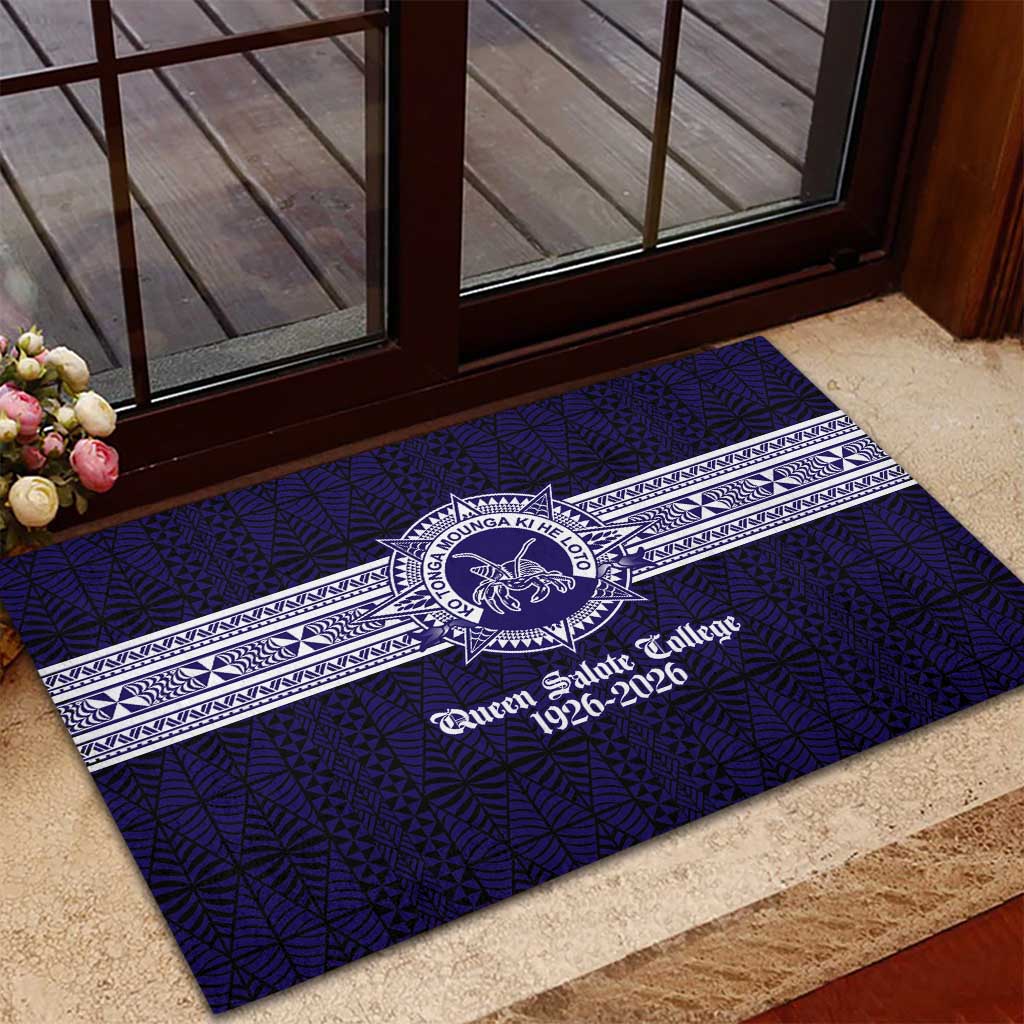 Tonga Queen Salote College 100 years Rubber Doormat QSC 1926-2026 Tongan Pattern LT9 - Polynesian Pride