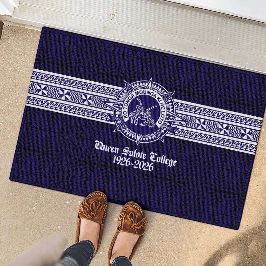 Tonga Queen Salote College 100 years Rubber Doormat QSC 1926-2026 Tongan Pattern LT9 - Polynesian Pride
