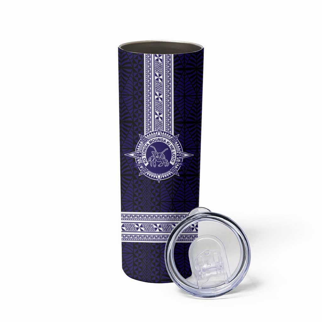 Tonga Queen Salote College 100 years Skinny Tumbler QSC 1926-2026 Tongan Pattern LT9 - Polynesian Pride
