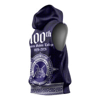 Tonga Queen Salote College 100 years Sleeveless Hoodie QSC 1926-2026 Tongan Pattern LT9 - Polynesian Pride