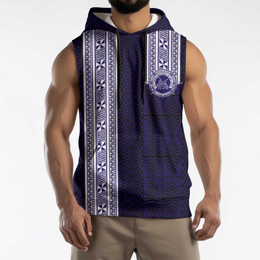 Tonga Queen Salote College 100 years Sleeveless Hoodie QSC 1926-2026 Tongan Pattern LT9 - Polynesian Pride