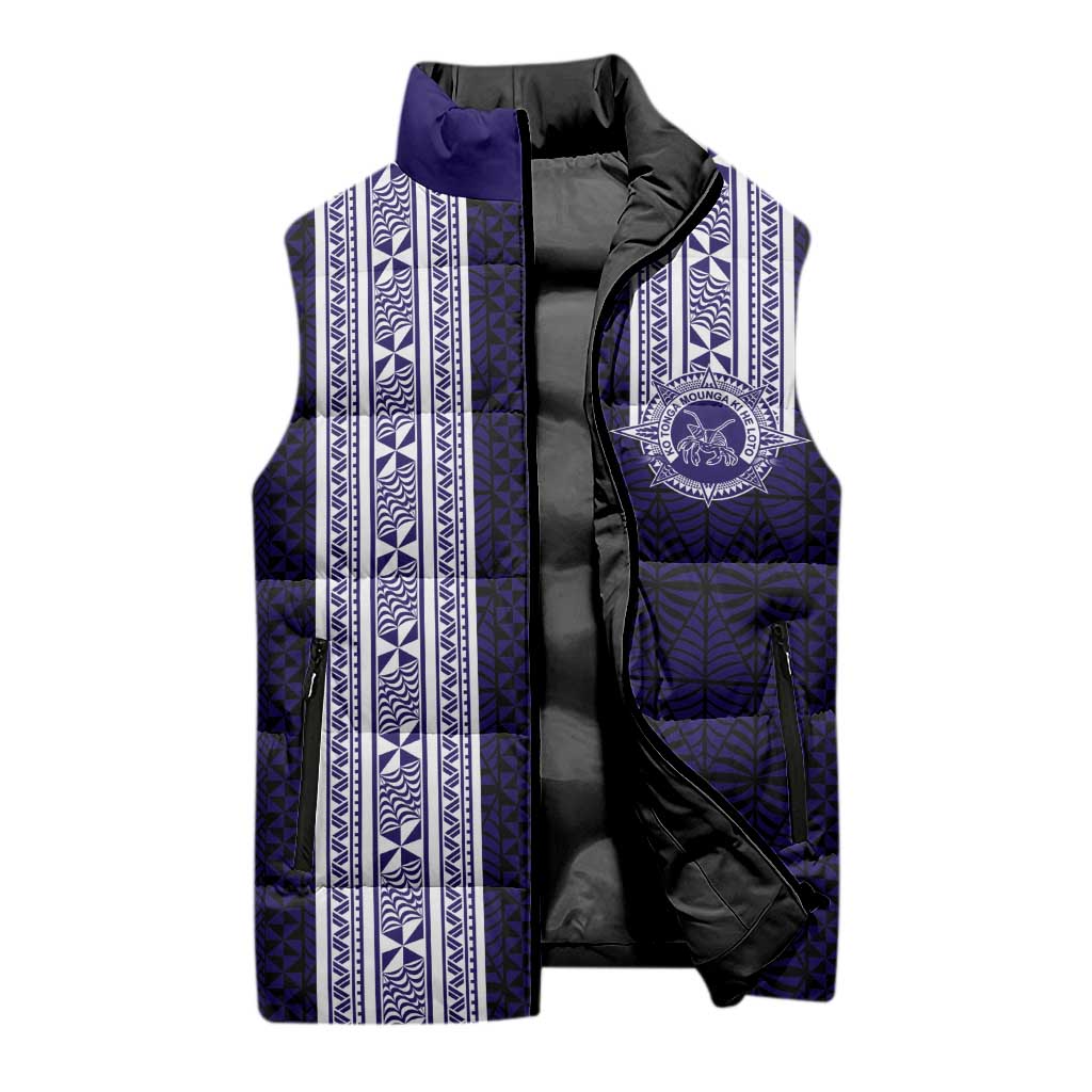 Tonga Queen Salote College 100 years Sleeveless Puffer Jacket QSC 1926-2026 Tongan Pattern LT9 - Polynesian Pride