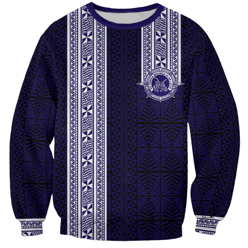 Tonga Queen Salote College 100 years Sweatshirt QSC 1926-2026 Tongan Pattern LT9 Unisex Blue - Polynesian Pride