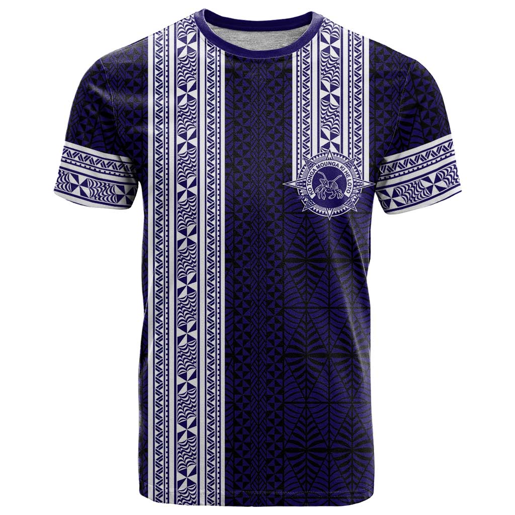 Tonga Queen Salote College 100 years T Shirt QSC 1926-2026 Tongan Pattern LT9 Blue - Polynesian Pride