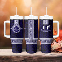 Tonga Queen Salote College 100 years Tumbler With Handle QSC 1926-2026 Tongan Pattern